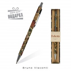 Ручка шариковая Bruno Visconti 20-0263/14 "Felicita "ТРОПИЧЕСКИЕ ФРУКТЫ" синяя 0,7мм, металл