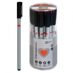 Ручка шариковая Феникс 71669 "СЕРДЕЧКО НА ПОЛОСКАХ" синяя 0,5/0,35мм