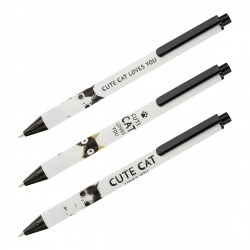 Ручка шариковая MESHU MS_64100 "Cute cats" синяя, автомат, 0,5 ассорти 375880