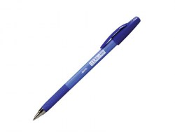 Ручка синяя Beifa KA124200CS треугольный корпус, 0,7мм,  резин.грип 062527