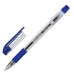 Ручка синяя Brauberg 141701 Max-Oil 0,7мм, грип