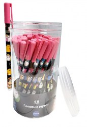 Ручка синяя Centrum 70498 Каваи "Девочка с котиками" гелевая 0,5мм 