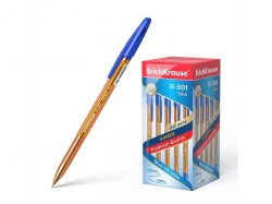 Ручка синяя ErichKrause 31058/42738/60997 R-301 Amber Stick 0,7мм