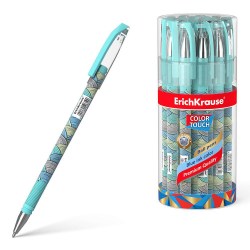 Ручка синяя ErichKrause 50819 ColorTouch Stick Emerald Wave 0,7мм