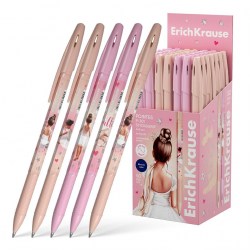 Ручка синяя ErichKrause 61004 R-301 Stick&Grip Pointes, ассорти 0,7мм