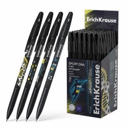 Ручка синяя ErichKrause 61006 R-301 Stick&Grip Sport DNA, ассорти 0,7мм