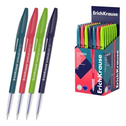 Ручка синяя ErichKrause 63095 Slender 0,7мм, Stick Reef Super Glide Technology, ассорти
