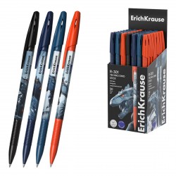 Ручка синяя ErichKrause 65179 R-301 Stick Techno Dino 0,7мм 
