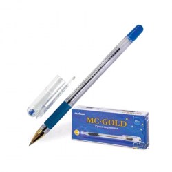 Ручка синяя MunHwa MC Gold BMC10-02 масляная 1,0мм рез/упор 229551