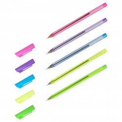 Ручка синяя Стамм РШ-30364 "800" неоновый микс 0,7мм 346462