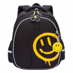 Рюкзак Grizzly RAz-587-1/3 Смайл черный-желтый