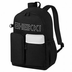 Рюкзак HEIKKI (ХЕЙКИ) 272585 универсальный 42*29*14см, 6 карманов, черный с белым