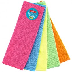 Салфетка д/уборки OfficeClean 304811 30*30см универсальная, микрофибра 5шт.
