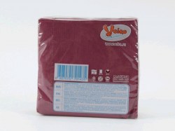 Салфетки бумажные "Linia Veiro" 50л. бордовые интенсив