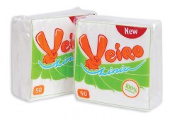 Салфетки бумажные "Сезонные Veiro" 50л. белые 7H15,24Б1 