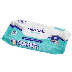 Салфетки влажные Эконом Smart № 50 medical антисептич. с пласт клапаном 72034