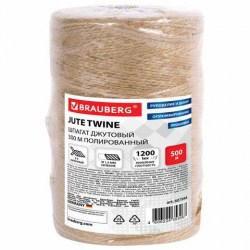 Шпагат джутовый Brauberg 607944 длина 500м d=1,5 мм, 2-х ниточный