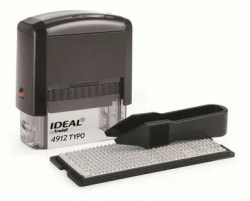 Штамп 4912 4-х строчный самонаборный 47*18мм, рус, син под, черный (IDEAL) 212638/168225