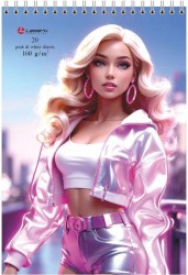 Скетчбук А5 20л. Lamark 81416 "Розовое настроение" спираль 160г/м2 