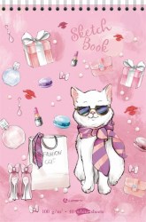 Скетчбук А5 40л. Lamark 55134 "Fashion Cat°" спираль 100г/м2 