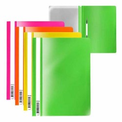 Скоросшиватель  пласт. с прозр верхом ErichKrause 50030 Fizzy Neon" ассорти