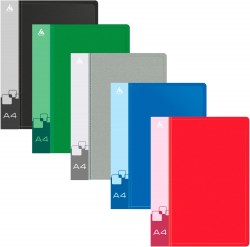 Скоросшиватель с внутренним карманом А4 Бюрократ PZ07P и торцевым карманом, ассорти 0,7мм 816868/8