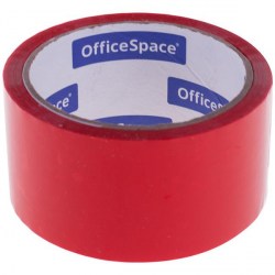 Скотч 48мм*40м красный OfficeSpace ШК КЛ_6288 45мкм 63640  212005