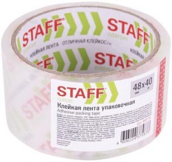 Скотч 48мм*40м STAFF Classic 40мкм прозрачный 440176