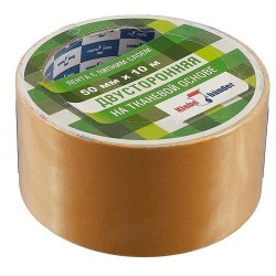 Скотч 50мм*10м тканевая двухстор 50*10PVC /Klebebander/ 116836