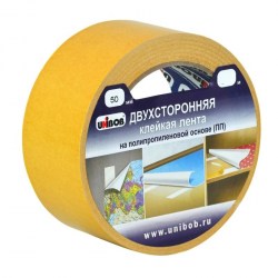 Скотч 50мм*25м двусторонний полипропилен Unibob 28212  145081
