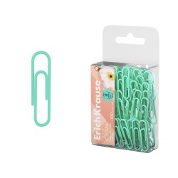 Скрепки 28мм ErichKrause 62044 "Mint" /100шт/ мятный винил