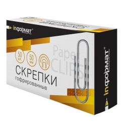 Скрепки 28мм inФормат PCM28-100 /100шт/ металлические 036791