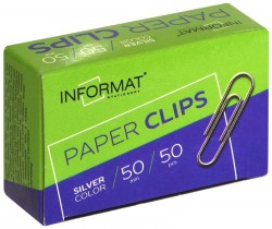 Скрепки 50мм inФормат PCM50-50/С50-50 /50шт/ метал. 040196