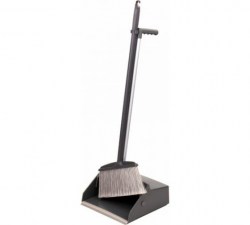 Совок д/мусора ЛАЙМА "Проф" закрыв+щетка 80см 606663