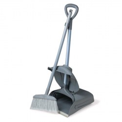 Совок д/мусора ЛАЙМА "Проф" закрыв+щетка 94см 601508