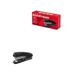 Степлер №10 ErichKrause 61739 Clippy Classic черный, до 15листов