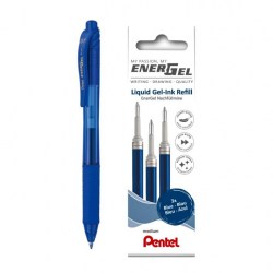 Стержень Pentel LR7-CX гелевый синий 0,7мм для EnerGel 3шт + ручка в подарок