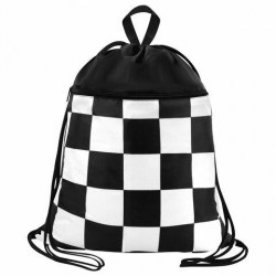 Сумка для обуви Brauberg 273452 "Black and White" с петлей, сетка, на молнии 49х41см