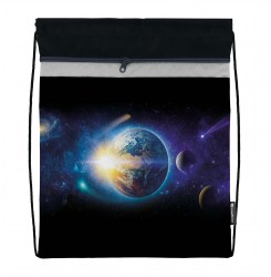 Сумка для обуви Schoolformat МОМК-СПС "SPACE SOUL" 42х34см, черн с карманом 237185