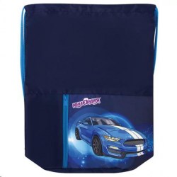 Сумка для обуви Юнландия 270407 "BlueCar" доп. карман на молнии 33х42см