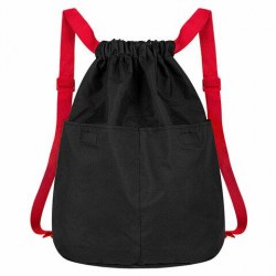 Сумка-мешок спортивная HEIKKI (ХЕЙКИ) 272420 черный/красный, 2 отдела 40*35см