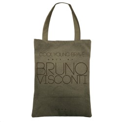 Сумка-шоппер Bruno Visconti 16-002-03/01 "BV" хаки, с карманом 35х47см