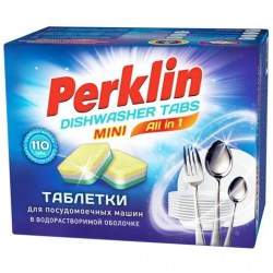 Таблетки д/посудомоечных машин Perklin 609647 MINI TABS "ALL in 1" 110шт 