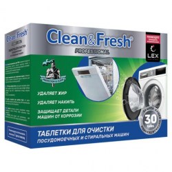 Таблетки д/очищения посудомоечных и стиральных машин CLEAN&FRESH Cd1m30  30шт С609704