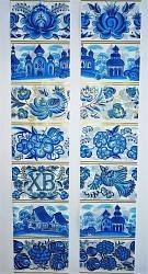 Термонаклейки пасхальные МШ 12262 "Гжель" 7шт. ассорти 