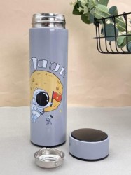 Термос Алеф DPWD-8110-03 "Happy friends, space" beige 500мл с датчиком температуры