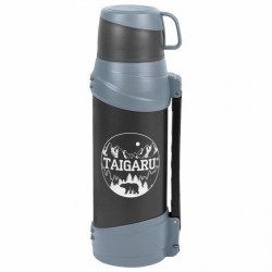 Термос TAIGARU 608818 классический 2,0л, 2 кружки, ручка + ремешок