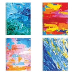 Тетрадь 120л А4 Brauberg 404072 клетка "Painting" на спирали, ассорти