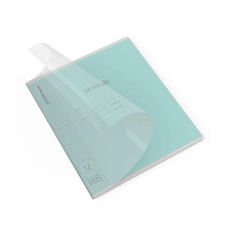 Тетрадь  12л. клетка "Классика" 65688 CoverPrо бирюзовая, с пластиковой обложкой /Полиграфика/