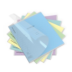 Тетрадь  12л. косая лин. "Классика" 64623 CoverPrоglossy, микс с пластиковой обложкой /Полиграфика/